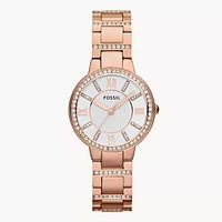 Fossil Virginia Rose-Tone Stainless Steel Watch 123680