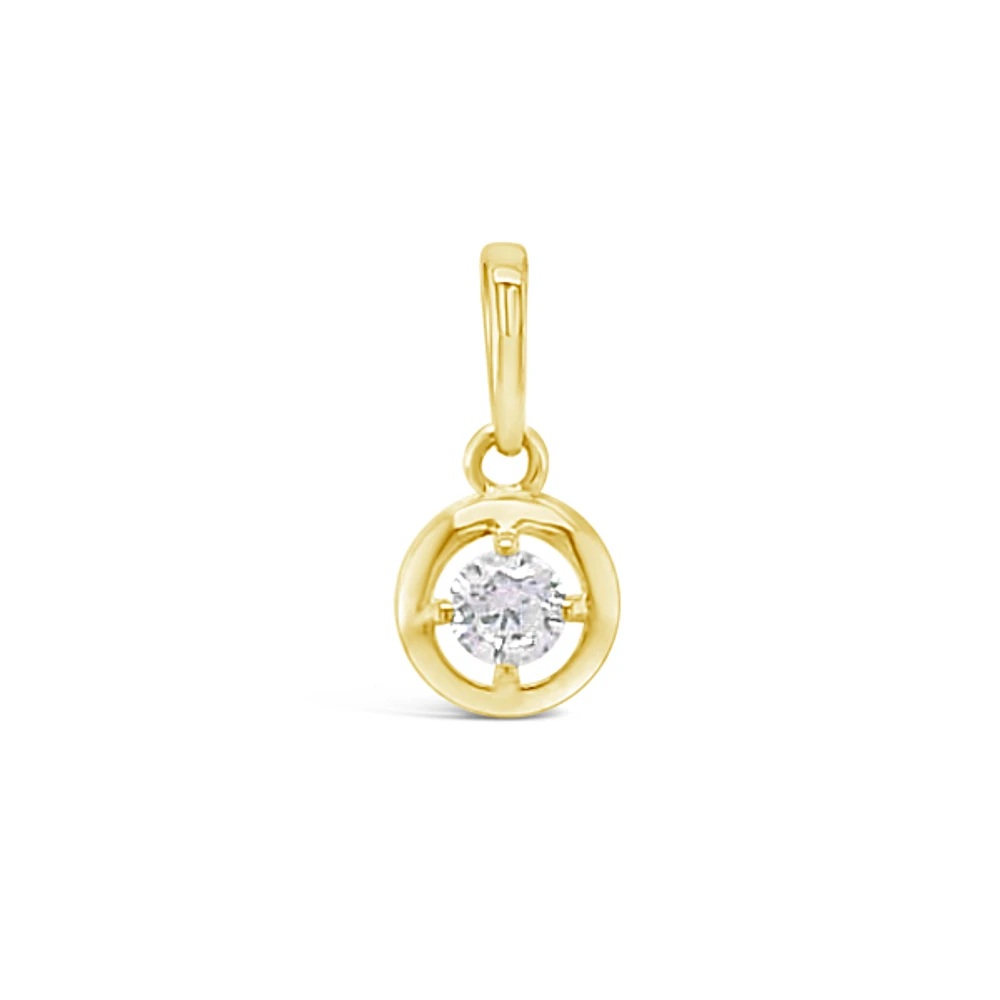 10k Yellow Gold Cubic Zirconia Pendant