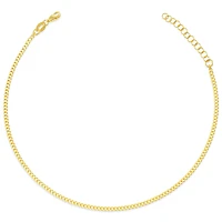 Gold Plated Sterling Silver Cuban Link Anklet 145117
