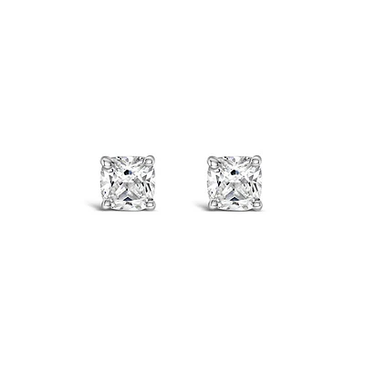 Sterling Silver Cubic Zirconia Cushion Studs 143349