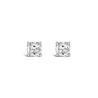 Sterling Silver Cubic Zirconia 4mm Cushion Studs 143349