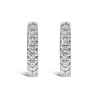 Sterling Silver Cubic Zirconia Huggies 132842
