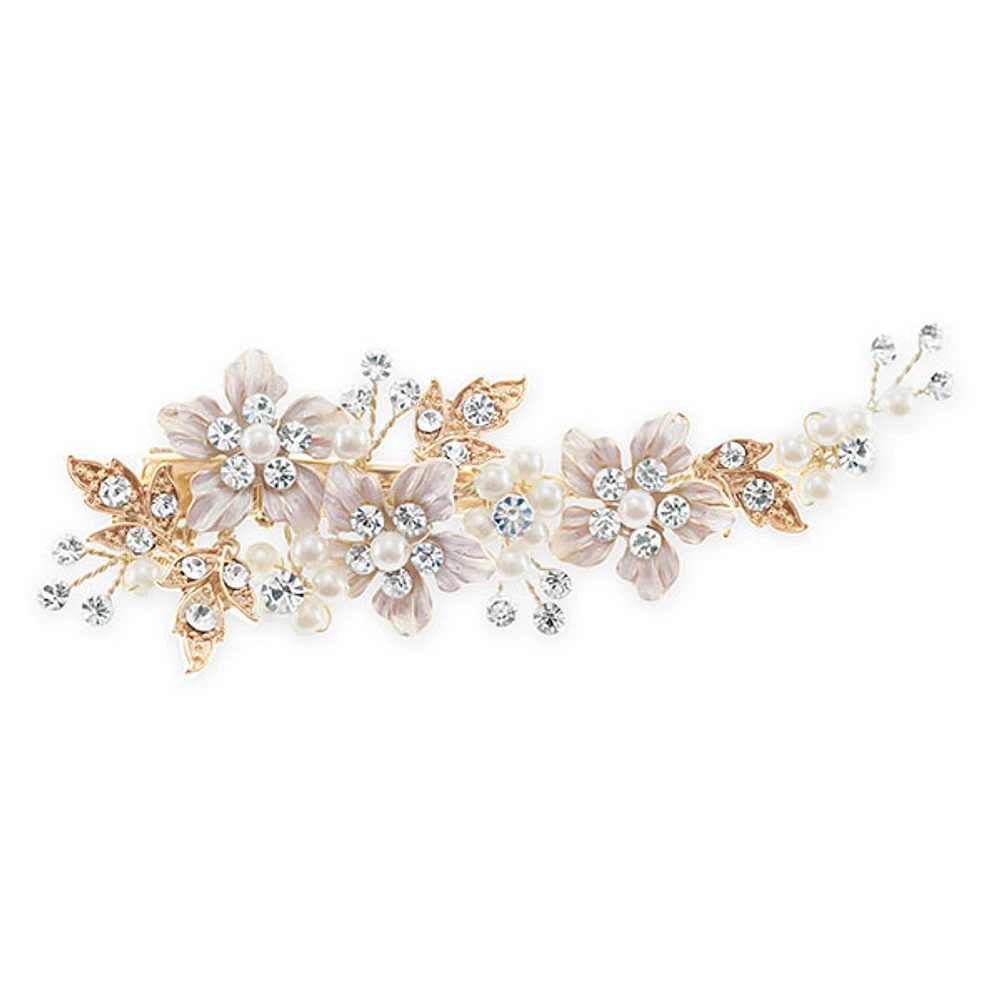 Bridal Gold Flower Hair Clip 142043