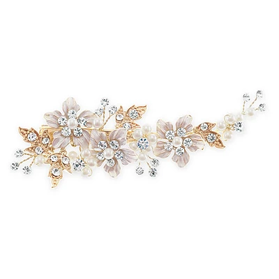 Bridal Gold Flower Hair Clip 142043
