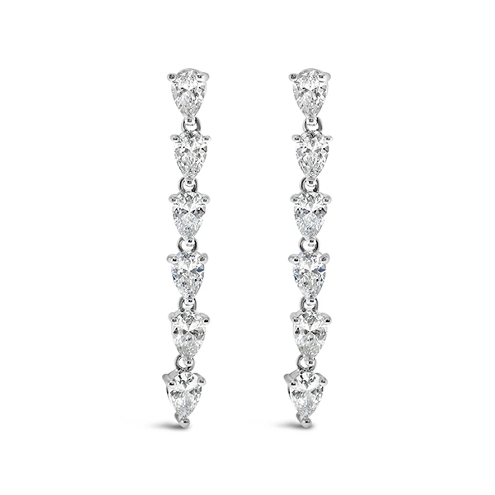 Bridal Silver Cubic Zirconia Necklace & Earrings Set