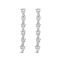 Bridal Silver Cubic Zirconia Necklace & Earrings Set