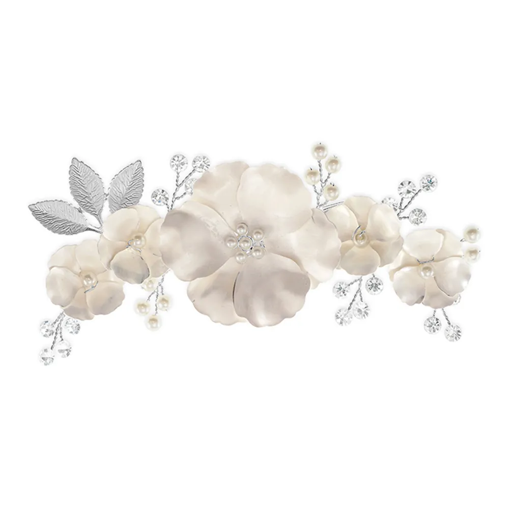 Bitter Sweet Jewellery + Bridal Silver Matte Flower Hair Clip 142038 |  Scarborough Town Centre
