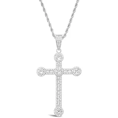 Fashion Cubic Zirconia Cross Necklace