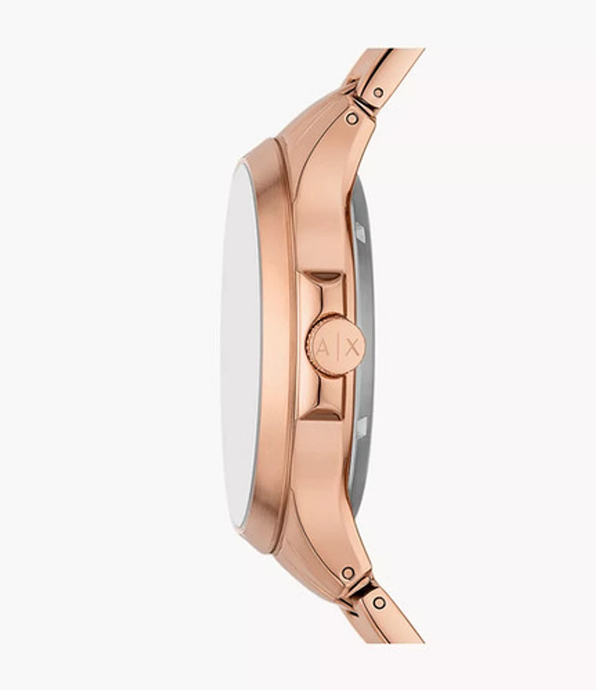 Armani Exchange Automatic Rose Gold-Tone Stainless Steel Watch 153939