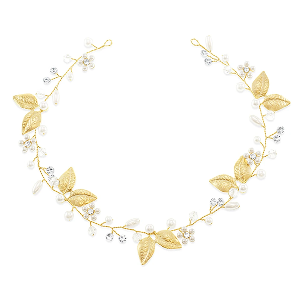 Bridal Leaf Wire Gold Hair Vine 152420