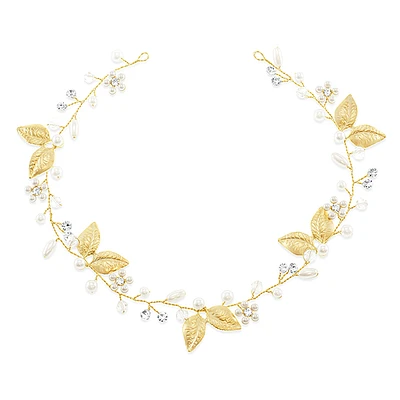Bridal Leaf Wire Gold Hair Vine 152420