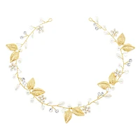 Bridal Leaf Wire Gold Hair Vine 152420