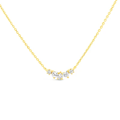 10k Yellow Gold Cubic Zirconia Necklace 153748
