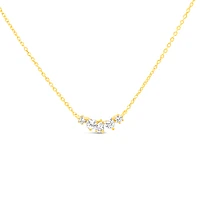 10k Yellow Gold Cubic Zirconia Necklace 153748