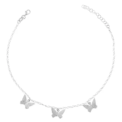 Sterling Silver Butterfly Anklet 145120