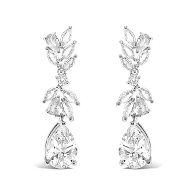 Bridal Silver Cubic Zirconia Drop Earrings 145932