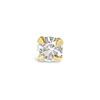 Gold Plated Sterling Silver Crystal 1.5mm Ball End Nose Stud 136696