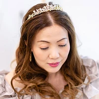 Bridal Gold Cubic Zirconia Tiara 149218