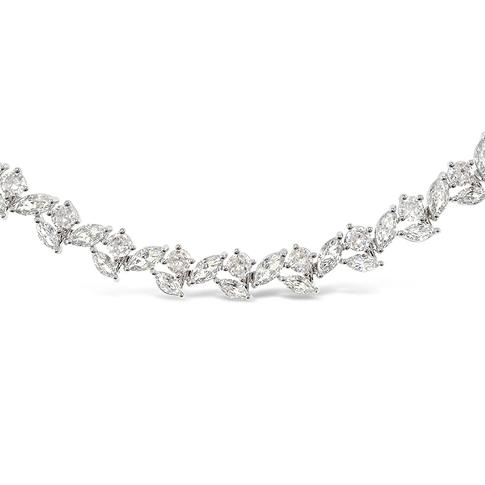 Bridal Silver Cubic Zirconia Bracelet 142899