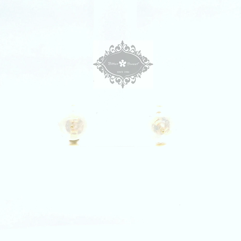 10k Yellow Gold Cubic Zirconia Cross Studs Earrings 153783