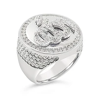Men's Stainless Steel Cubic Zirconia Ring 143022S
