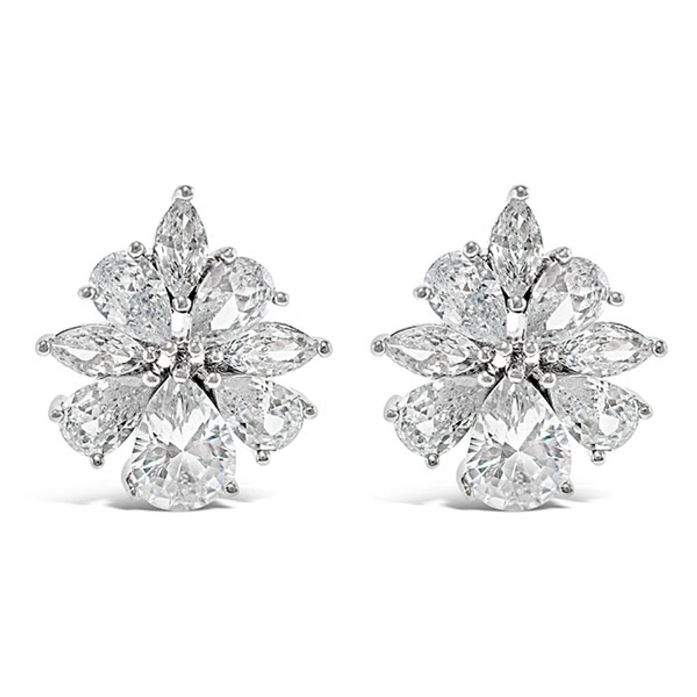 Bridal Silver Cubic Zirconia Necklace & Earrings Set 126687