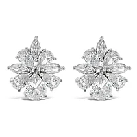 Bridal Silver Cubic Zirconia Necklace & Earrings Set 126687