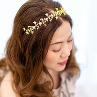 Bridal Gold Cubic Zirconia Hair Band 149223