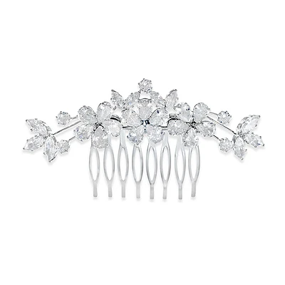Bridal Silver Cubic Zirconia Hair Comb