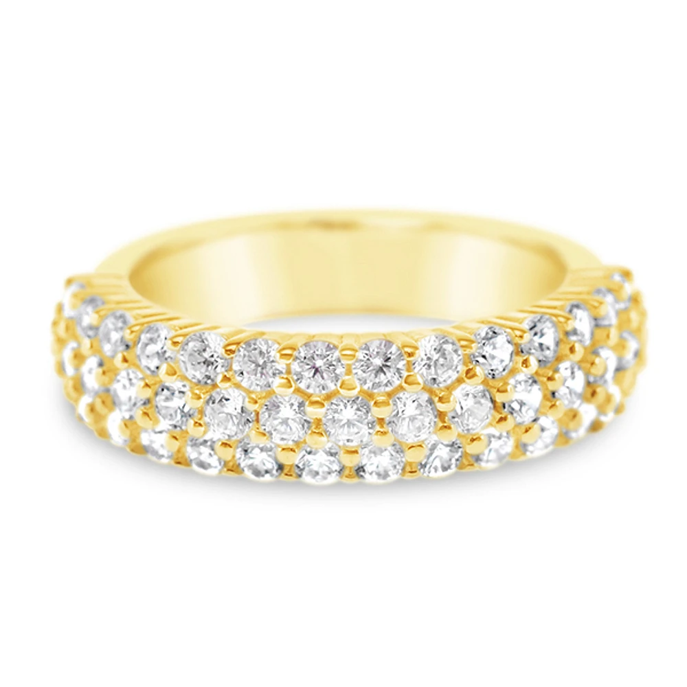 Bitter Sweet Gold Plated Sterling Silver Cubic Zirconia Ring 153258