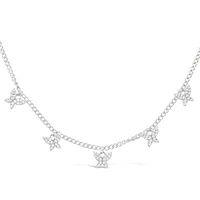 Sterling Silver Cubic Zirconia Butterfly Necklace