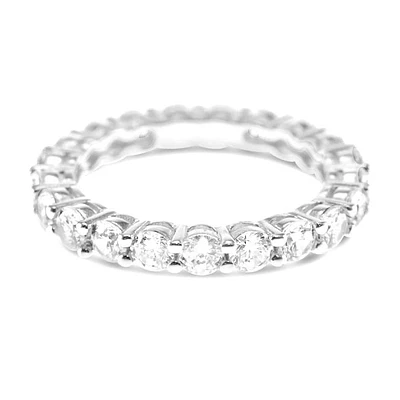 Sterling Silver 3mm Cubic Zirconia Eternity Ring 144168