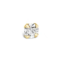 Gold Plated Sterling Silver Crystal 2mm Straight Nose Stud 136703