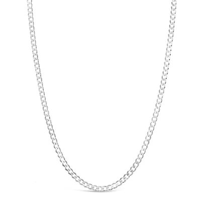 Sterling Silver 4.5mm Cuban Link 20" Chain Necklace 142105