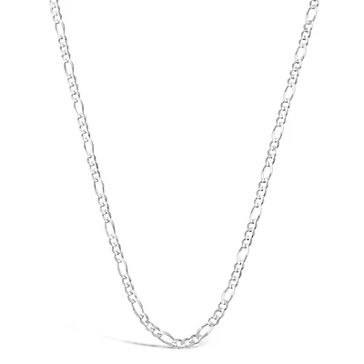 Sterling Silver 3.8mm Figaro 24" Chain Necklace 142097