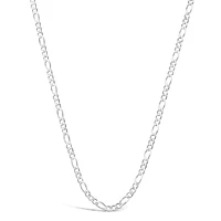 Sterling Silver 3.8mm Figaro 24" Chain Necklace 142097
