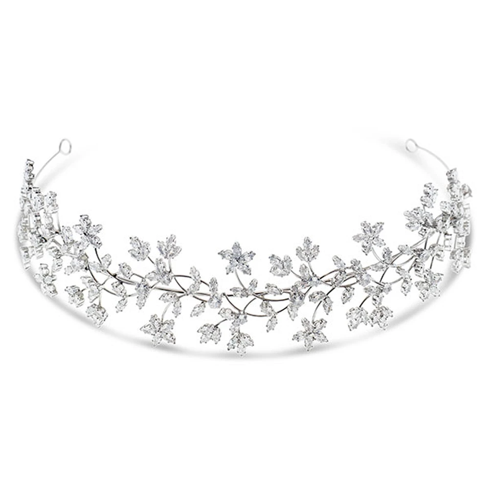 Bridal Silver Cubic Zirconia Headband