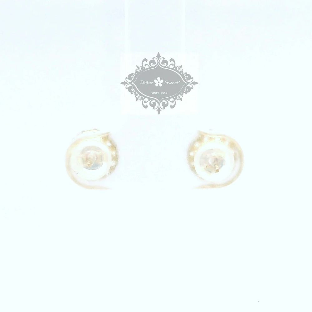 10k Yellow Gold Cubic Zirconia Studs Earrings