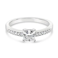 Sterling Silver Square Cubic Zirconia Ring 148073
