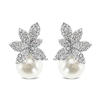Bridal Pearl Cubic Zirconia Earrings 152097