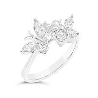 Sterling Silver Cubic Zirconia Butterfly Ring