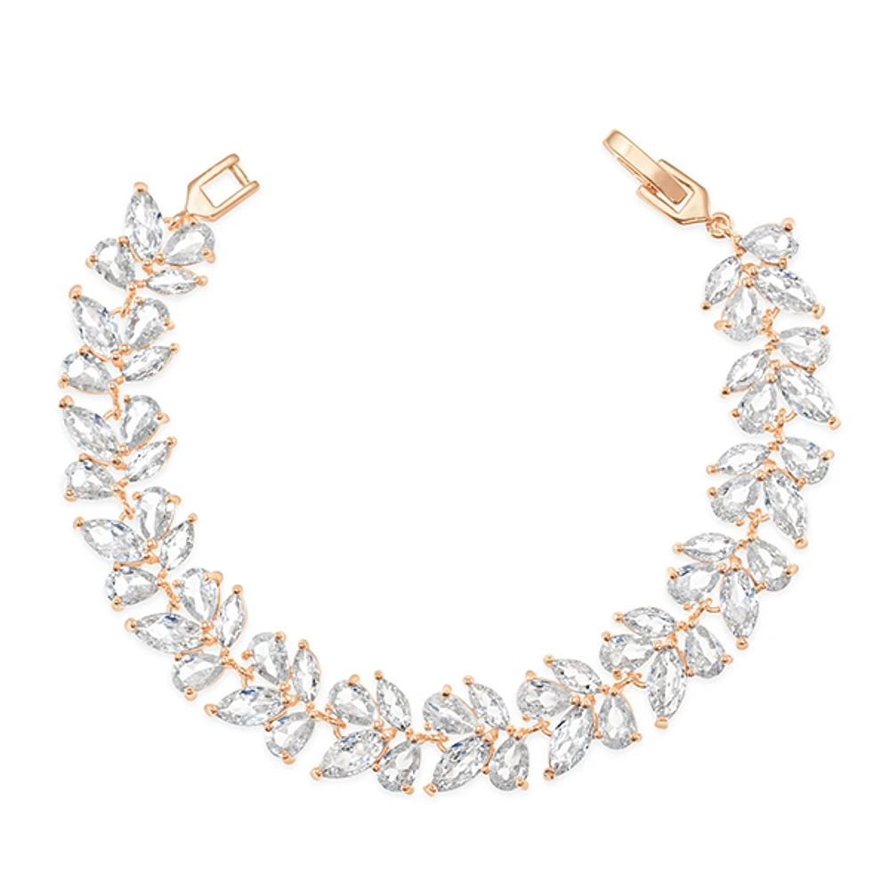 Bridal Cubic Zirconia Rosegold Bracelet
