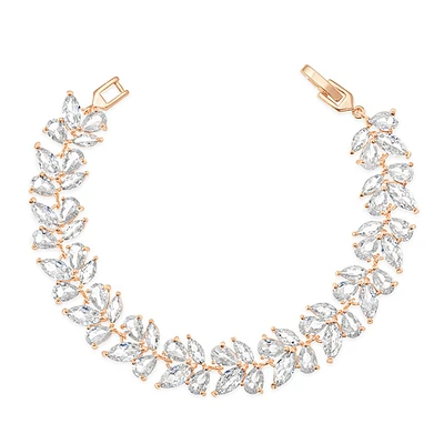 Bridal Cubic Zirconia Rosegold Bracelet