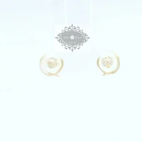 10k Yellow Gold Cubic Zirconia Heart Studs Earrings