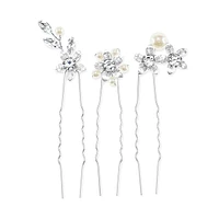 Bridal Silver Hair Stick Set