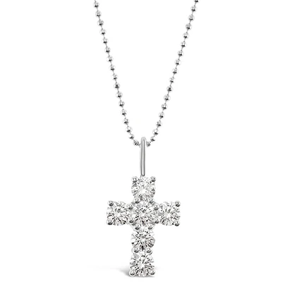 Sterling Silver Cubic Zirconia Cross Necklace 141131