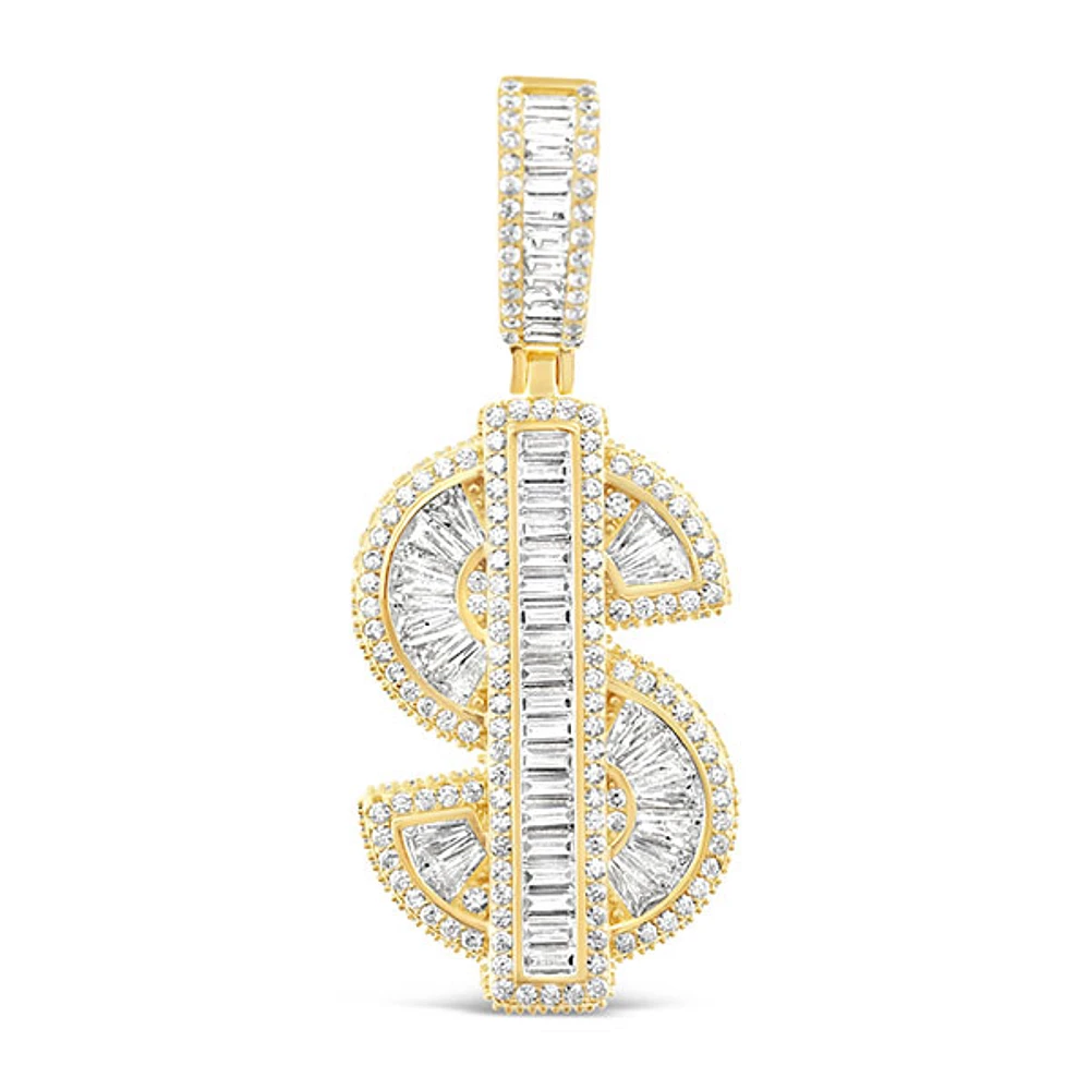 Gold Plated Sterling Silver Cubic Zirconia Pendant 145284