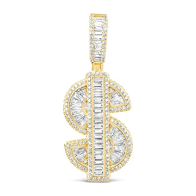 Gold Plated Sterling Silver Cubic Zirconia Pendant 145284