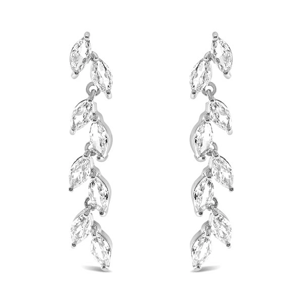 Bridal Silver Cubic Zirconia Necklace & Earrings Set