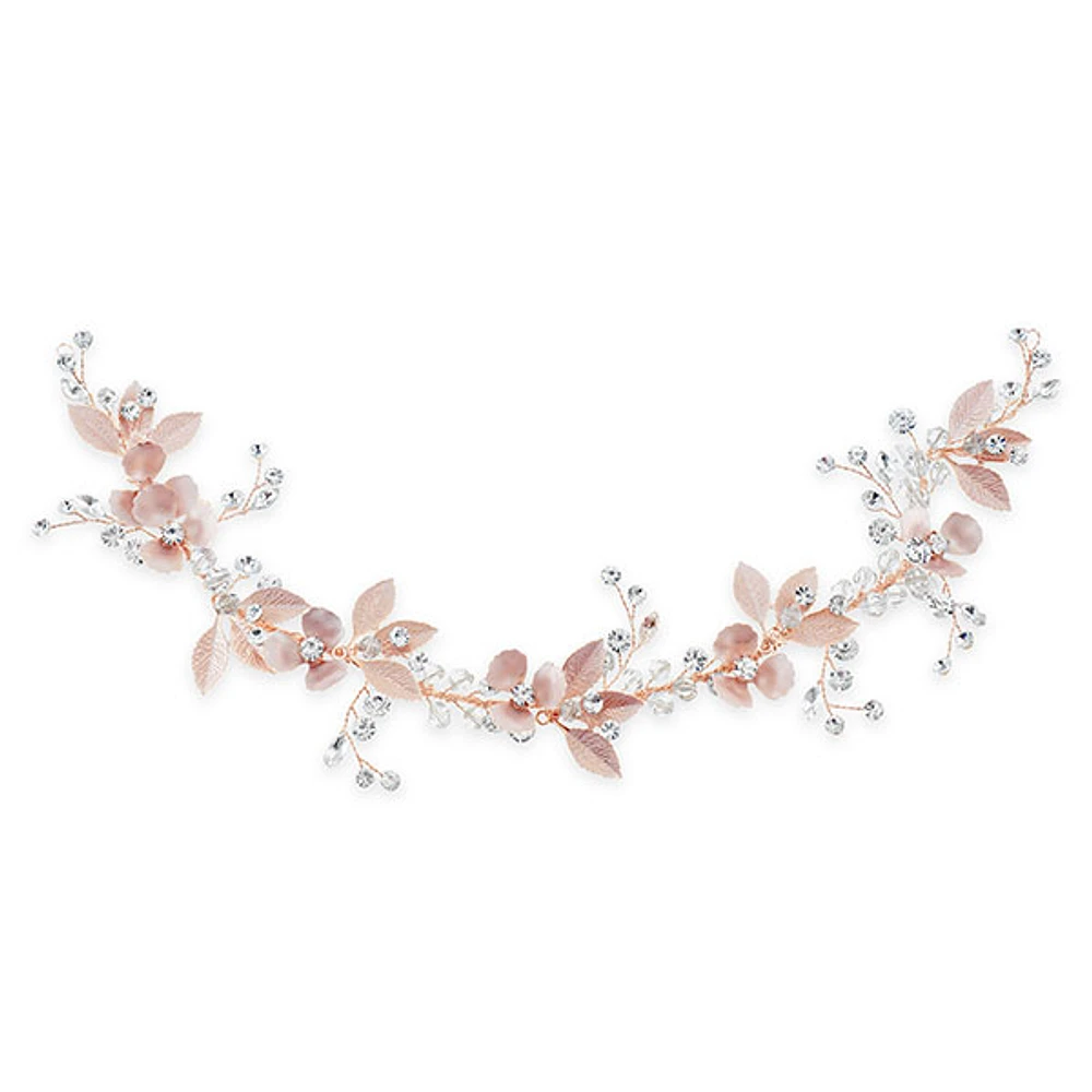 Bridal Rosegold Leaf Hair Vine 142066